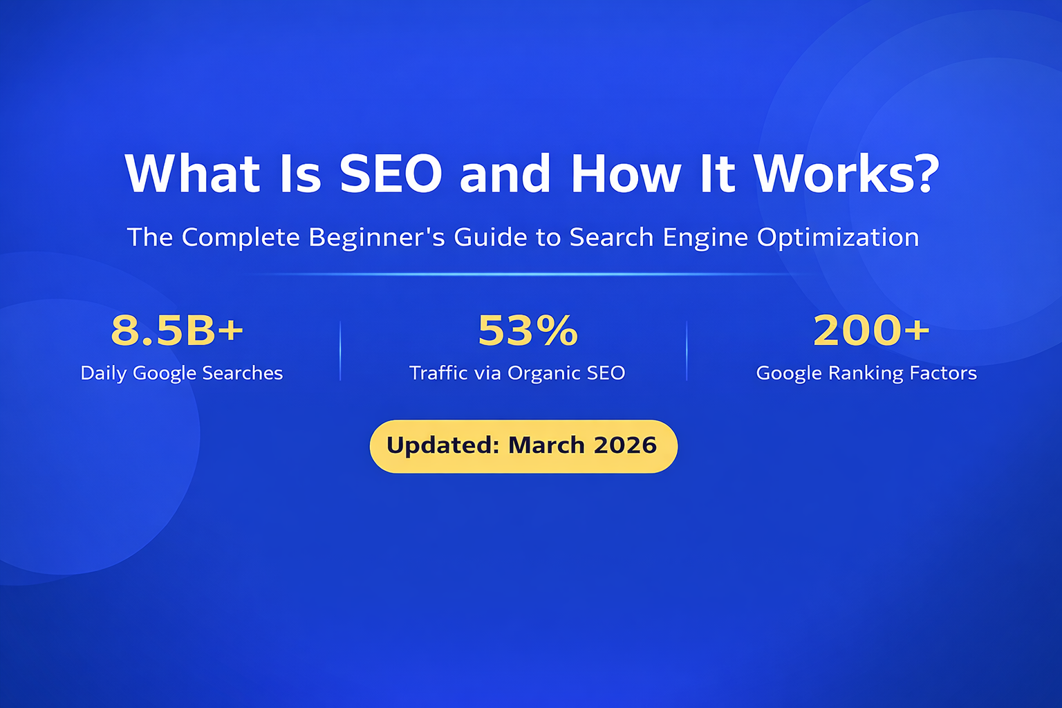 What Is SEO and How It Works: The Complete Beginner’s Guide (2026) Thumbnail