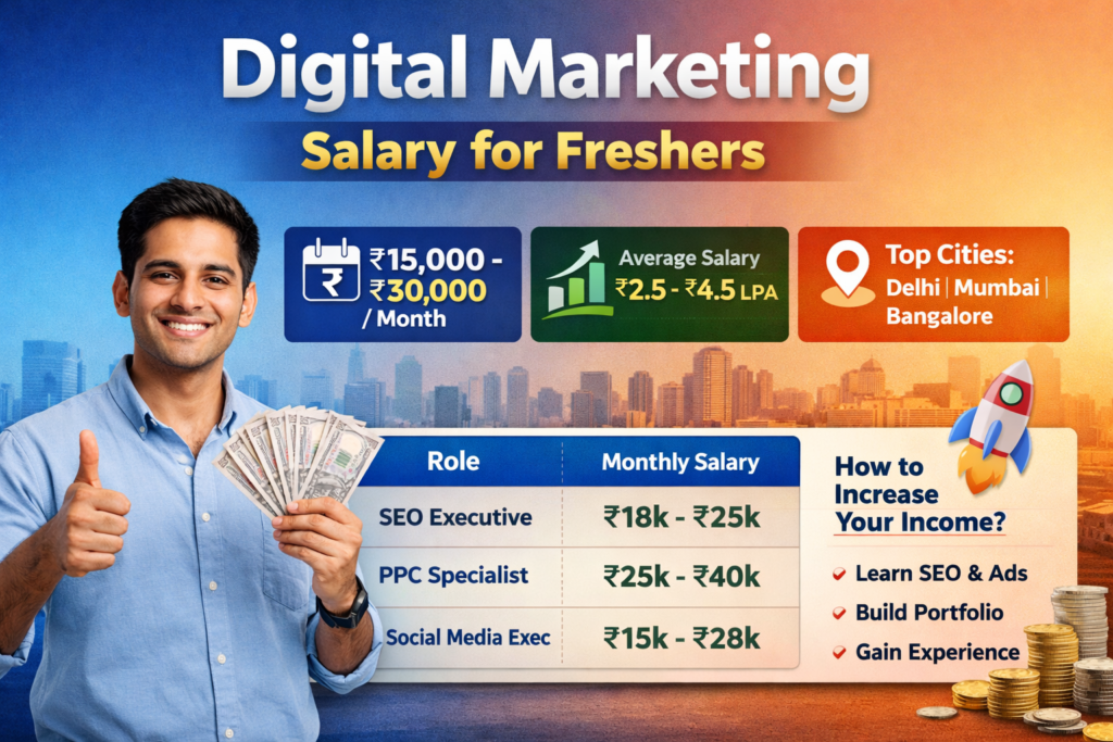 Digital Marketing Salary for Freshers